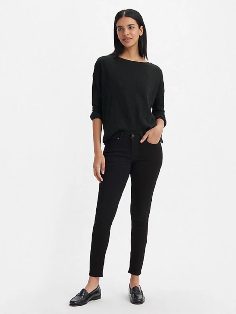 711 Skinny Women's Jeans - Soft Black